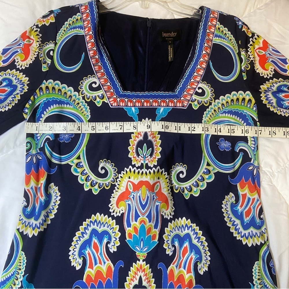 Laundry By Shelli Segal Blue and Orange Dress - Picture 10 of 12